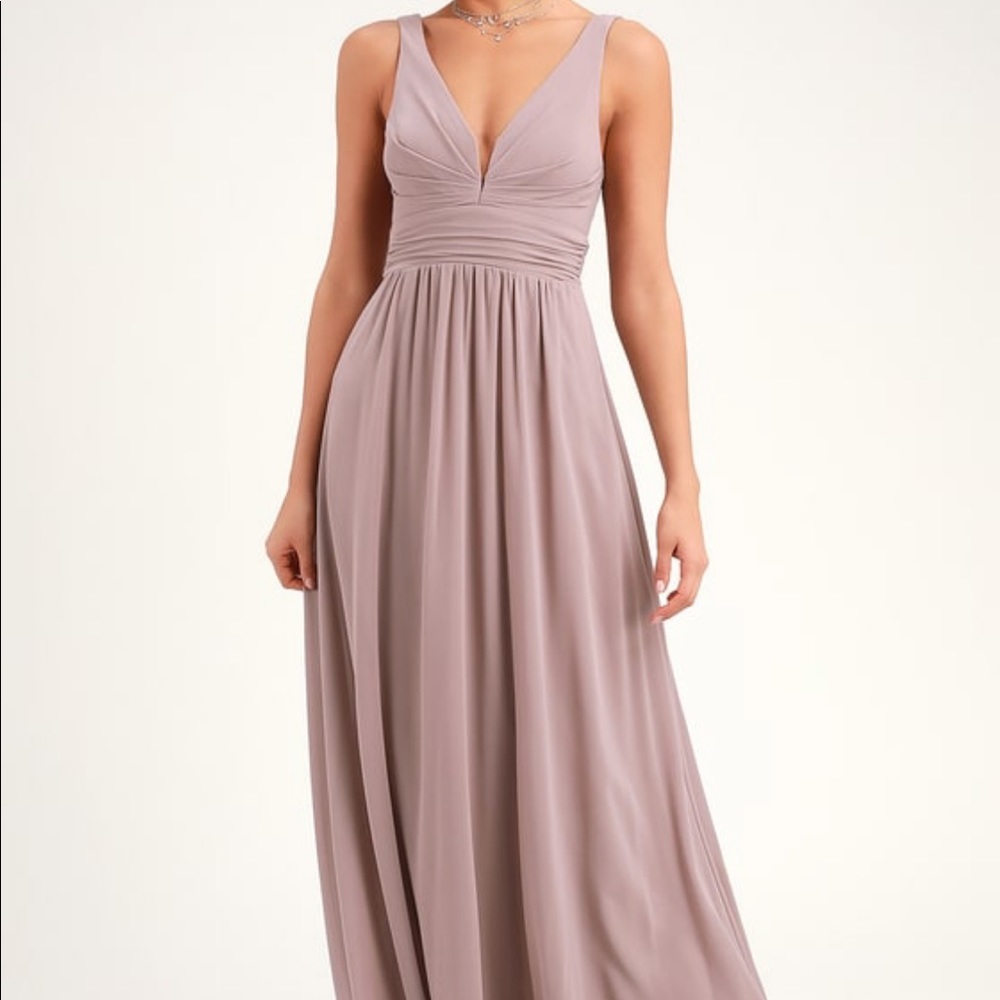 Leading Role Taupe Maxi Dress